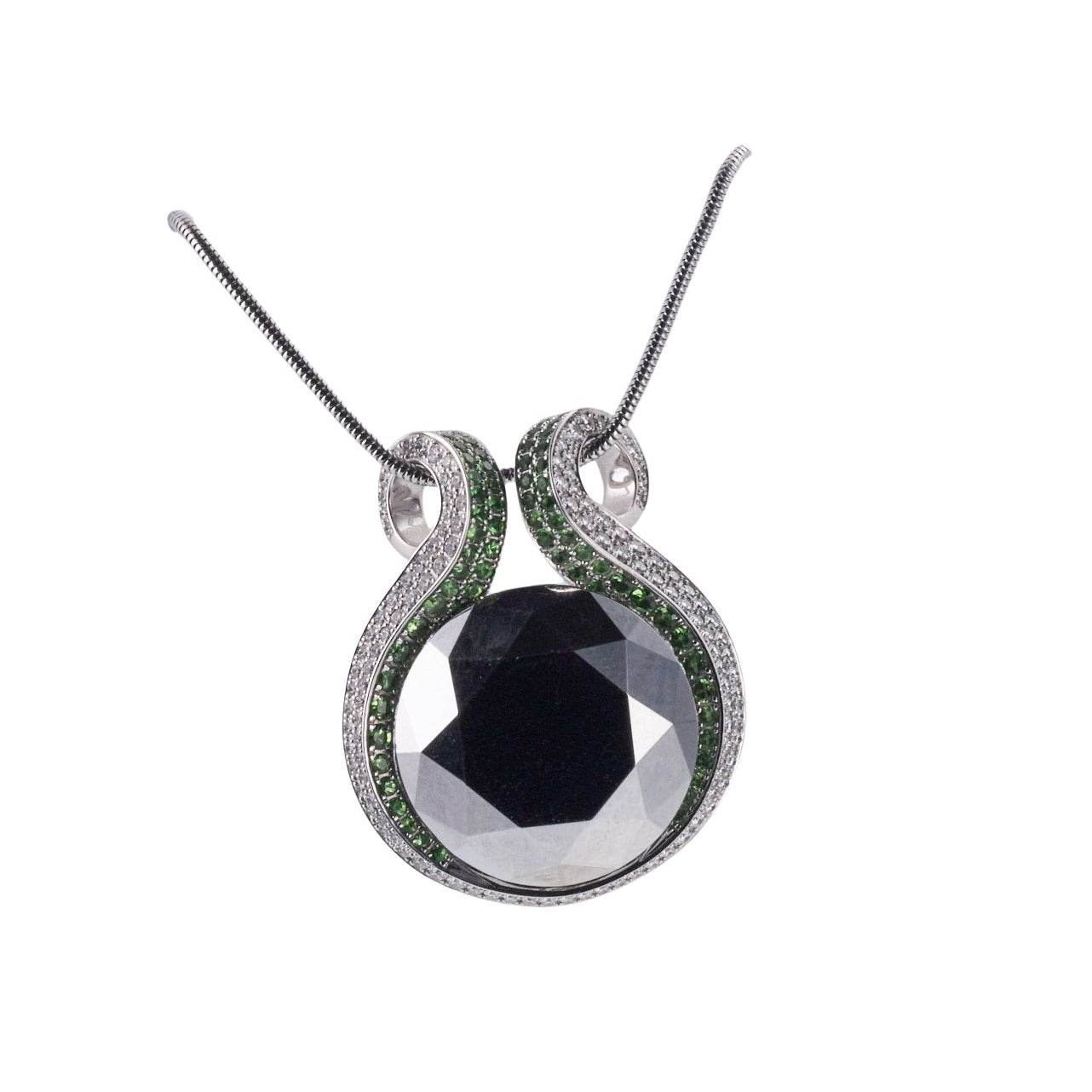 Chopard Tsavorite Diamond Gold Pendant Necklace