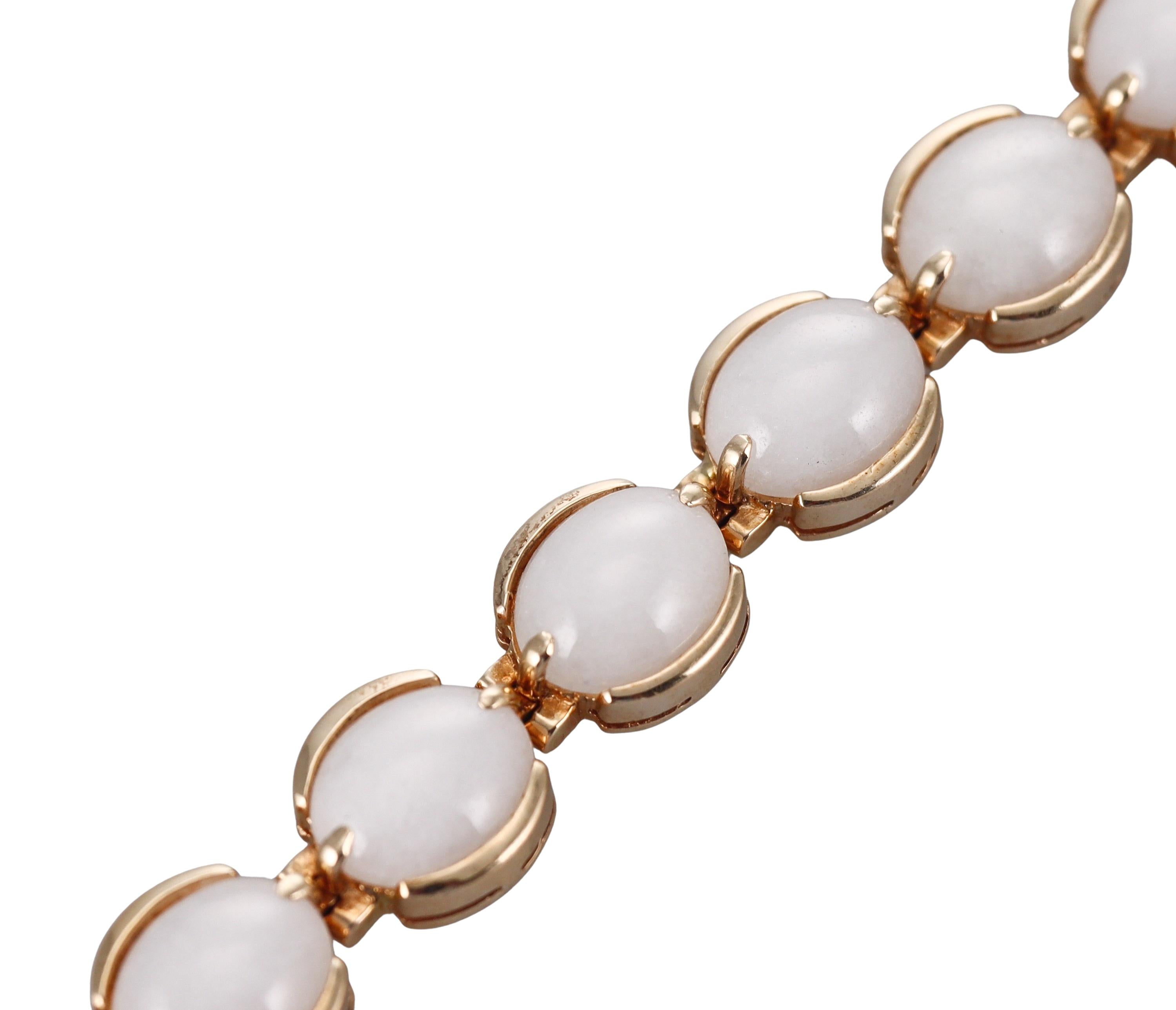 Gump's White Jade Gold Bracelet