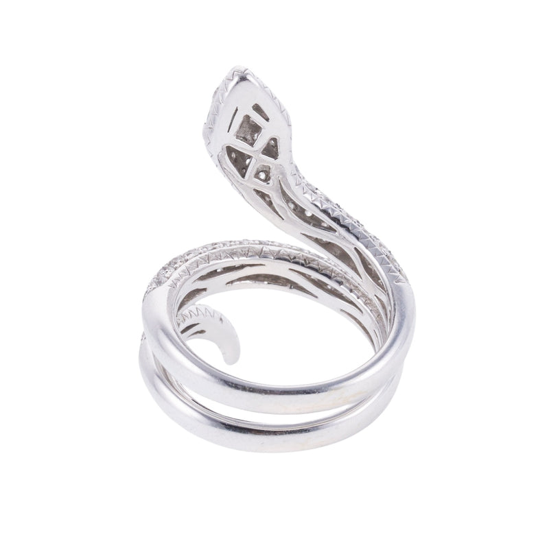 Effy Diamond Emerald Gold Snake Coil Ring