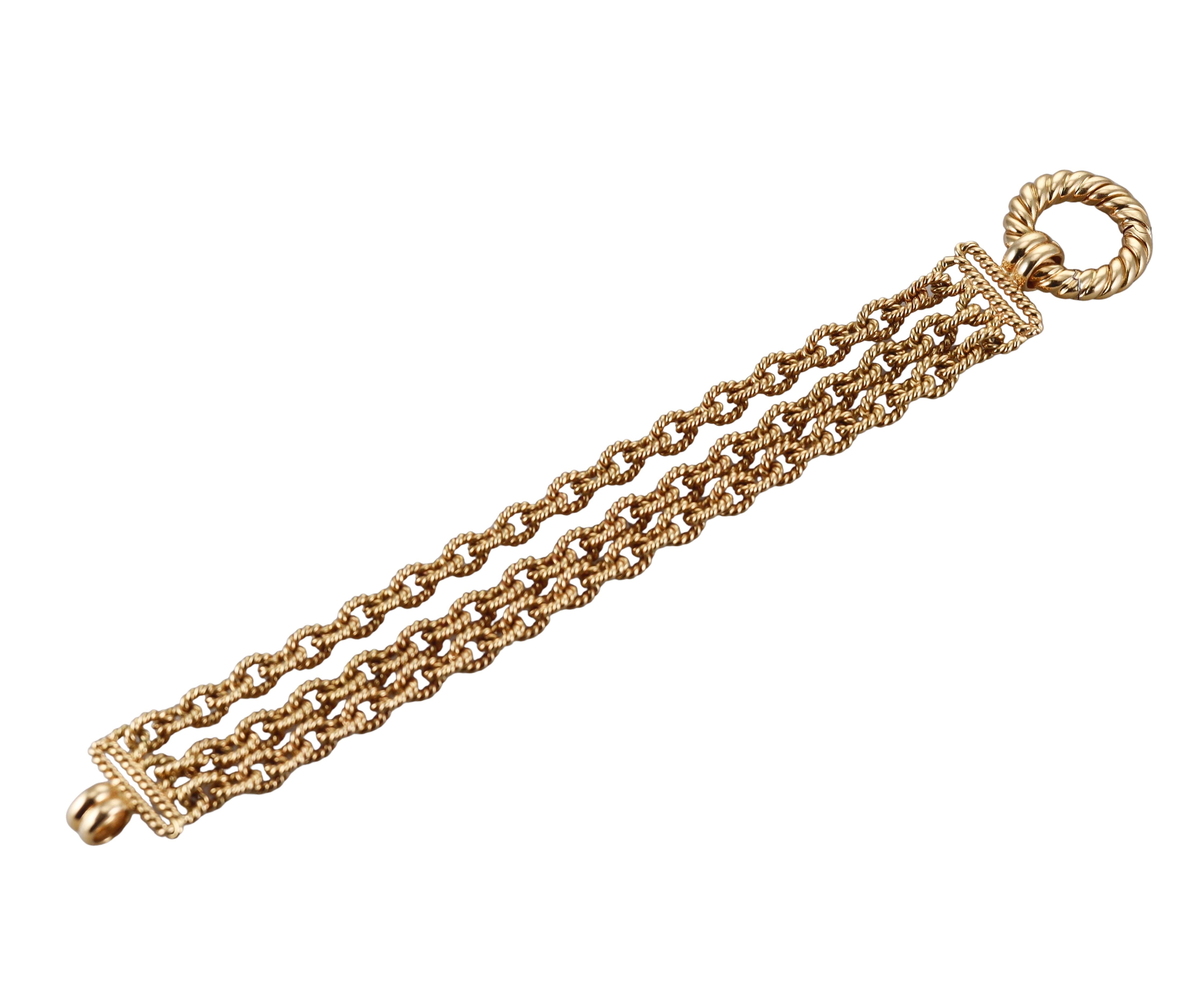 Tiffany & Co Vintage Gold Multi Chain Bracelet