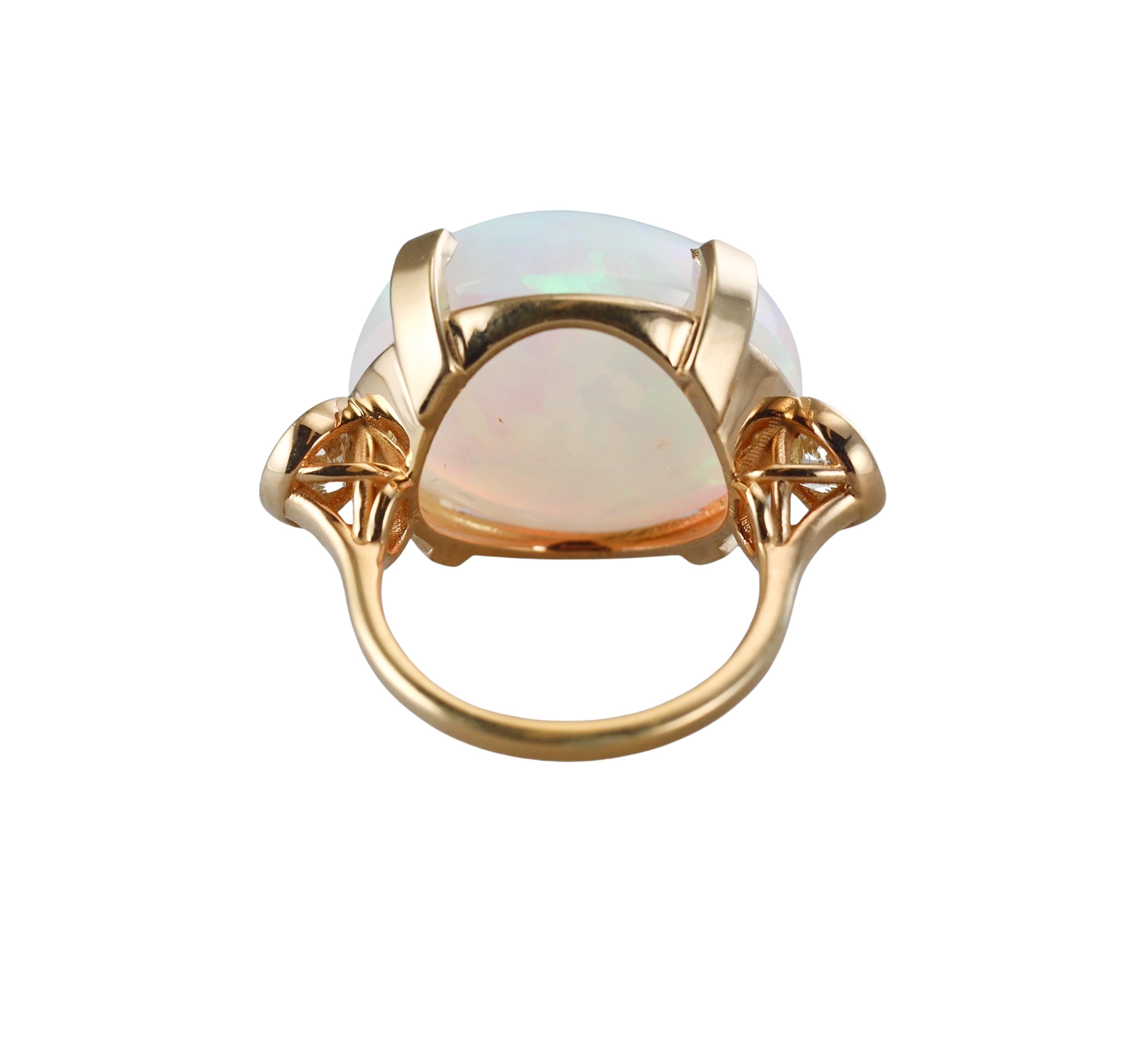 26ct Opal Diamond Gold Ring