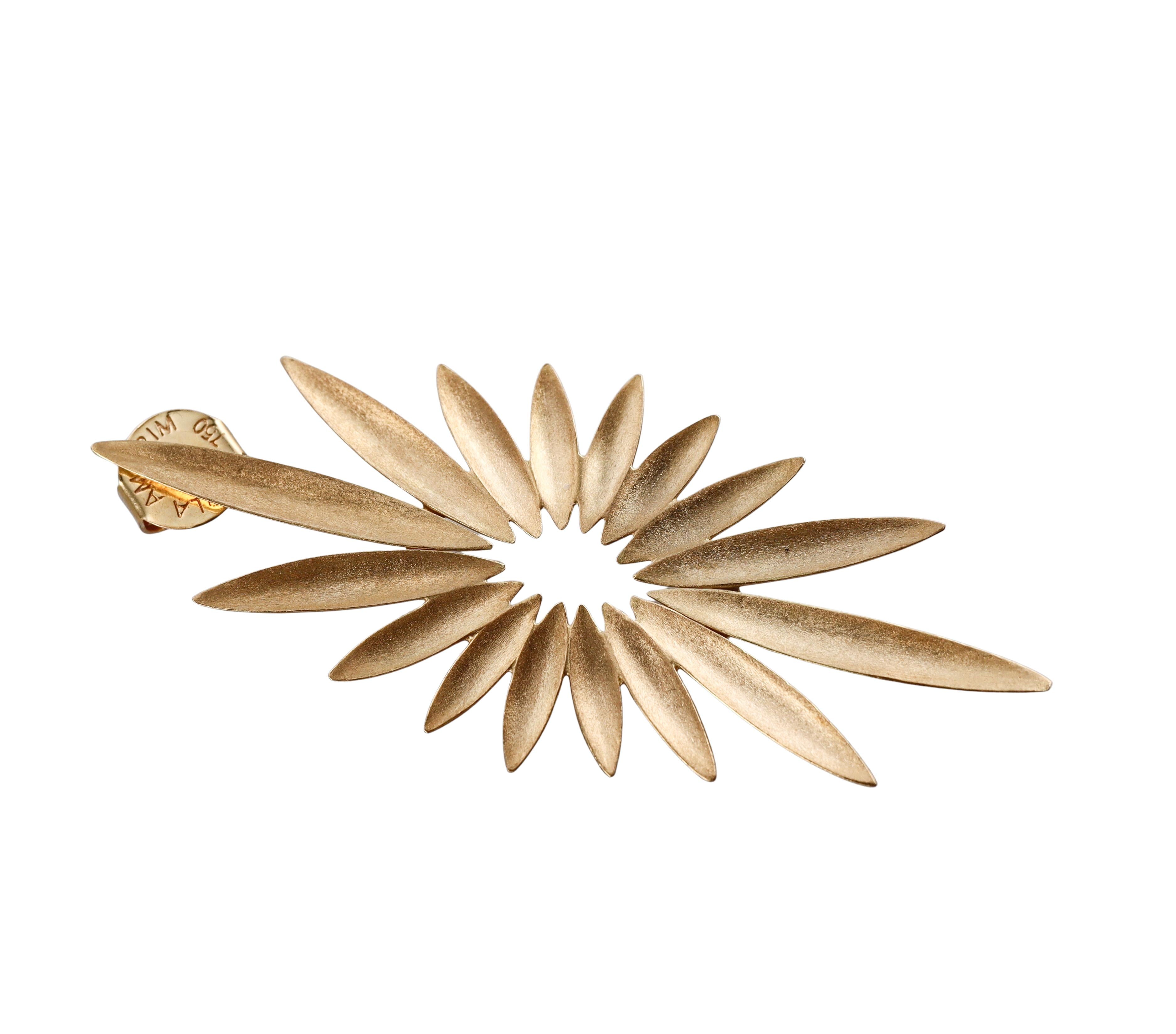 Carla Amorim Satin Finish Gold Earrings