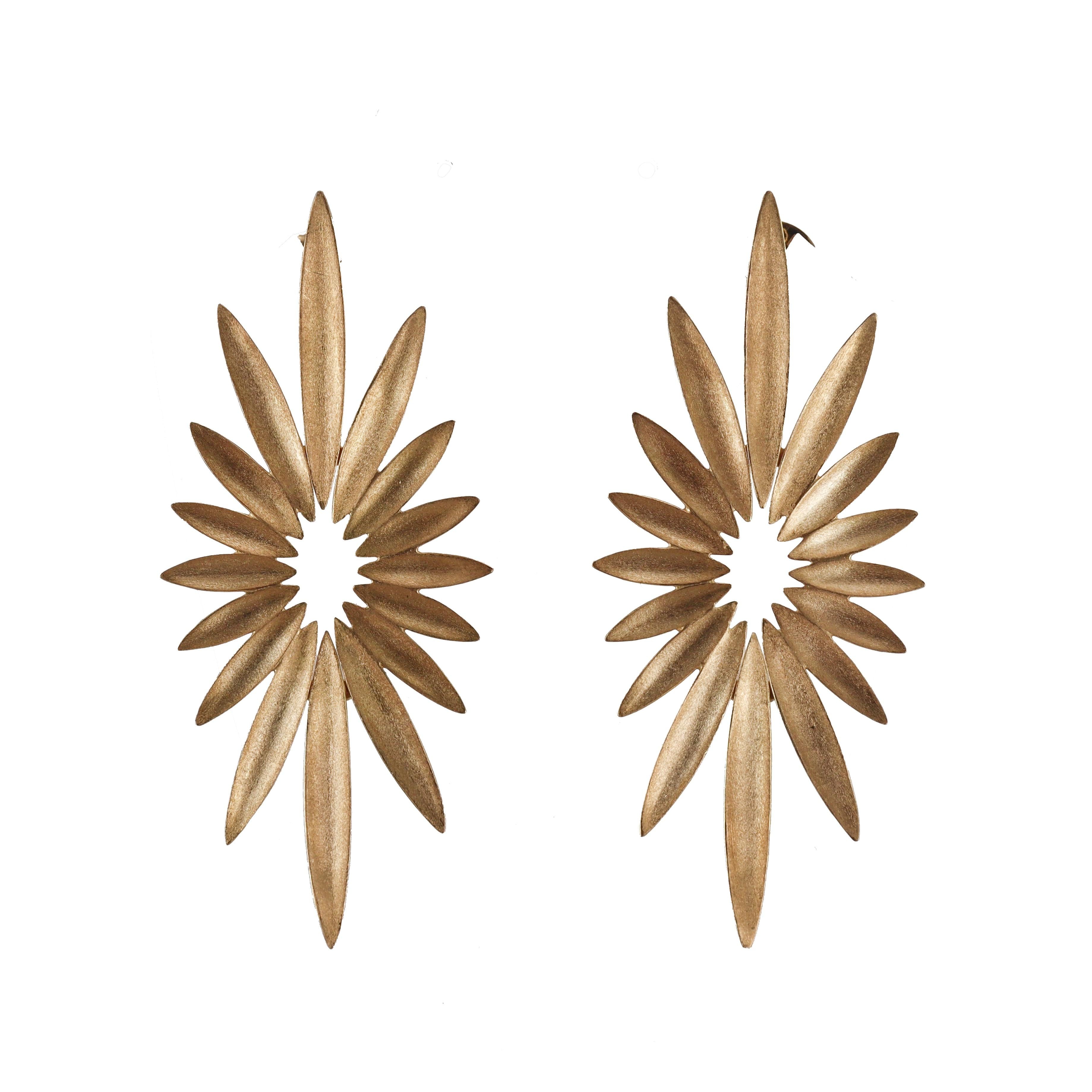 Carla Amorim Satin Finish Gold Earrings