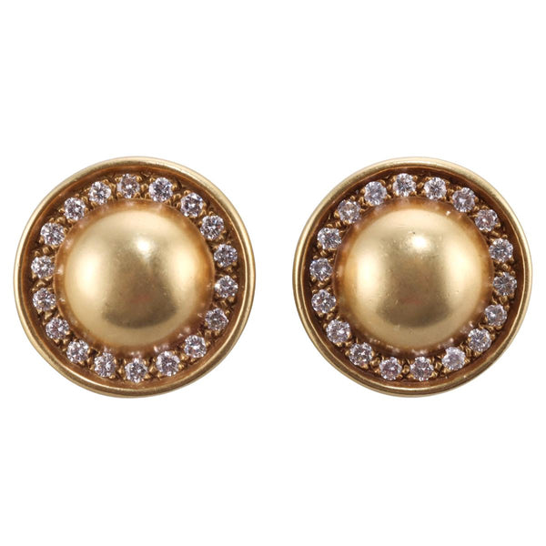 Kieselstein Cord Gold Diamond Earrings