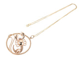 1970s Gold Diamond Scorpio Zodiac Sign Pendant Necklace