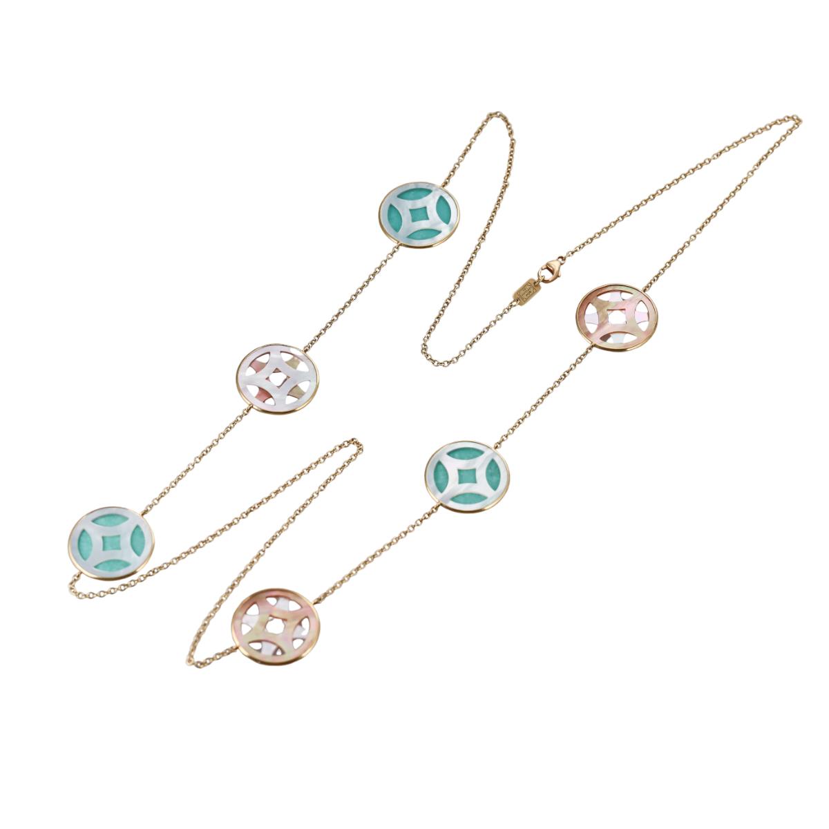 Ippolita Rock Candy Sabbia Gold MOP Turquoise Station Necklace