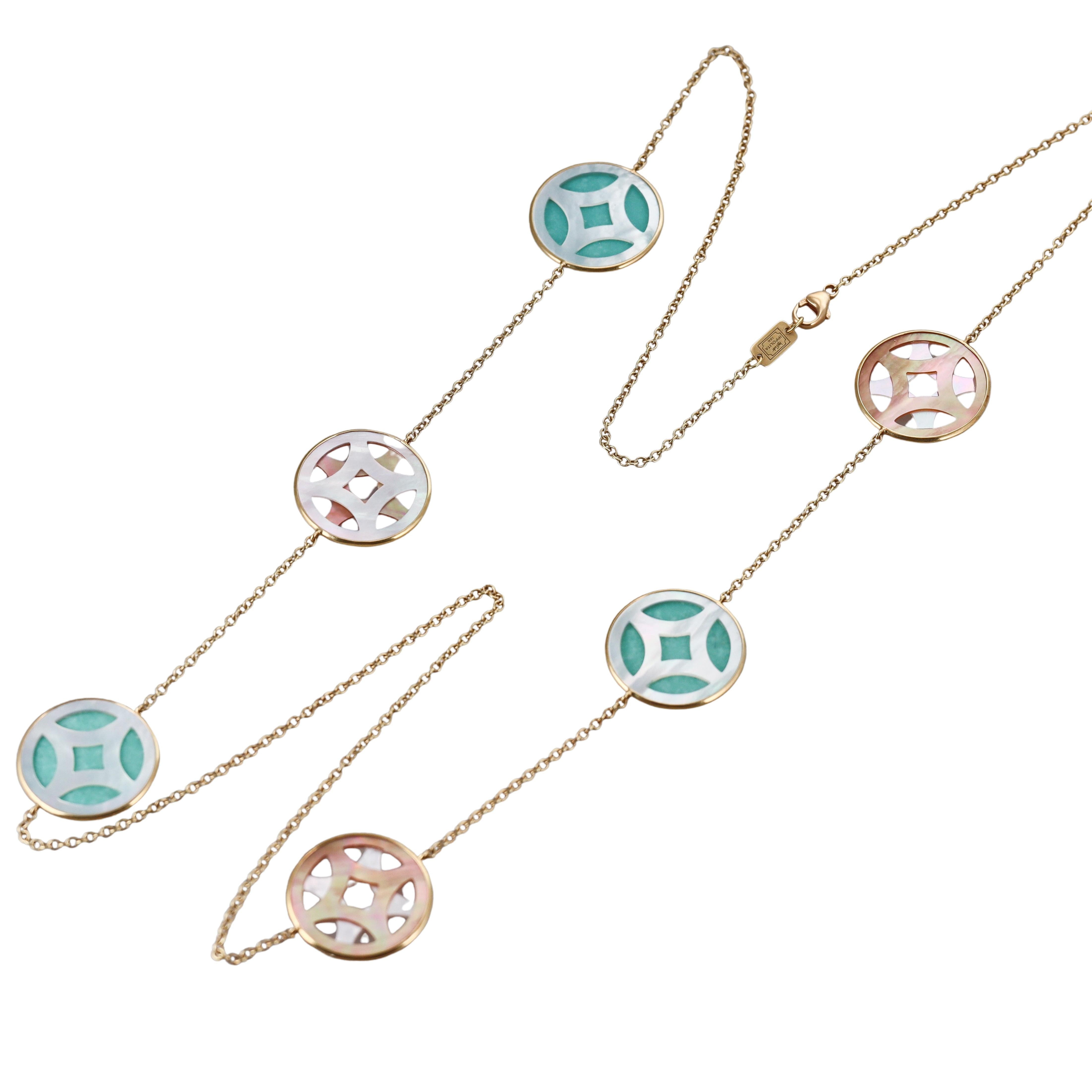 Ippolita Rock Candy Sabbia Gold MOP Turquoise Station Necklace