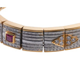 Michael Bondanza Platinum Gold Diamond Ruby Bracelet