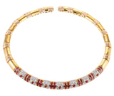 Sendon Gold Diamond Ruby Collar Necklace