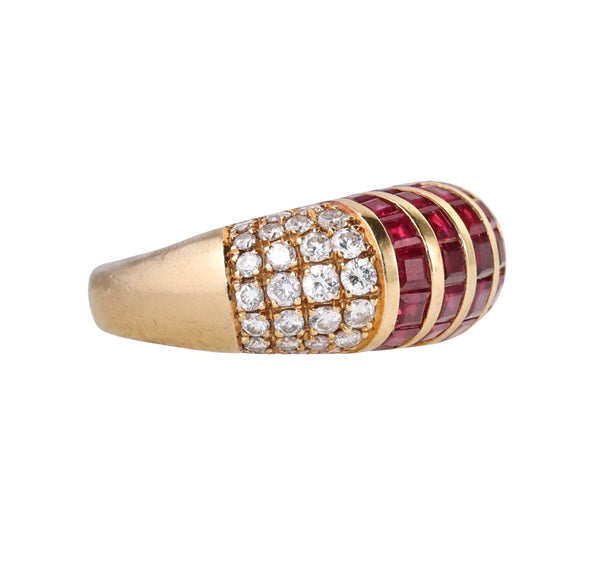 Sendon Gold Diamond Ruby Ring