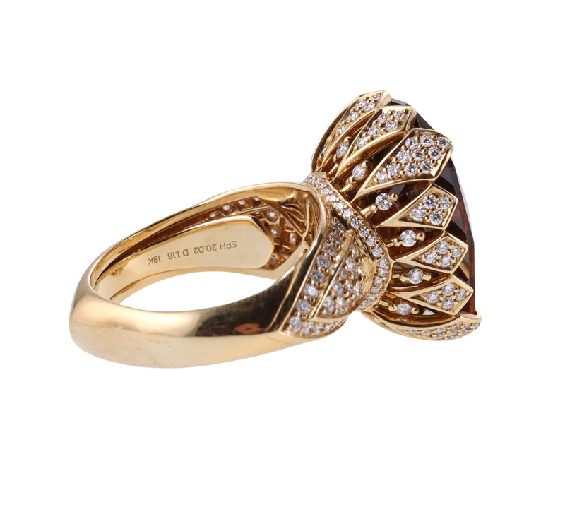 Kat Florence 20.02ct Sphene Diamond Gold Ring