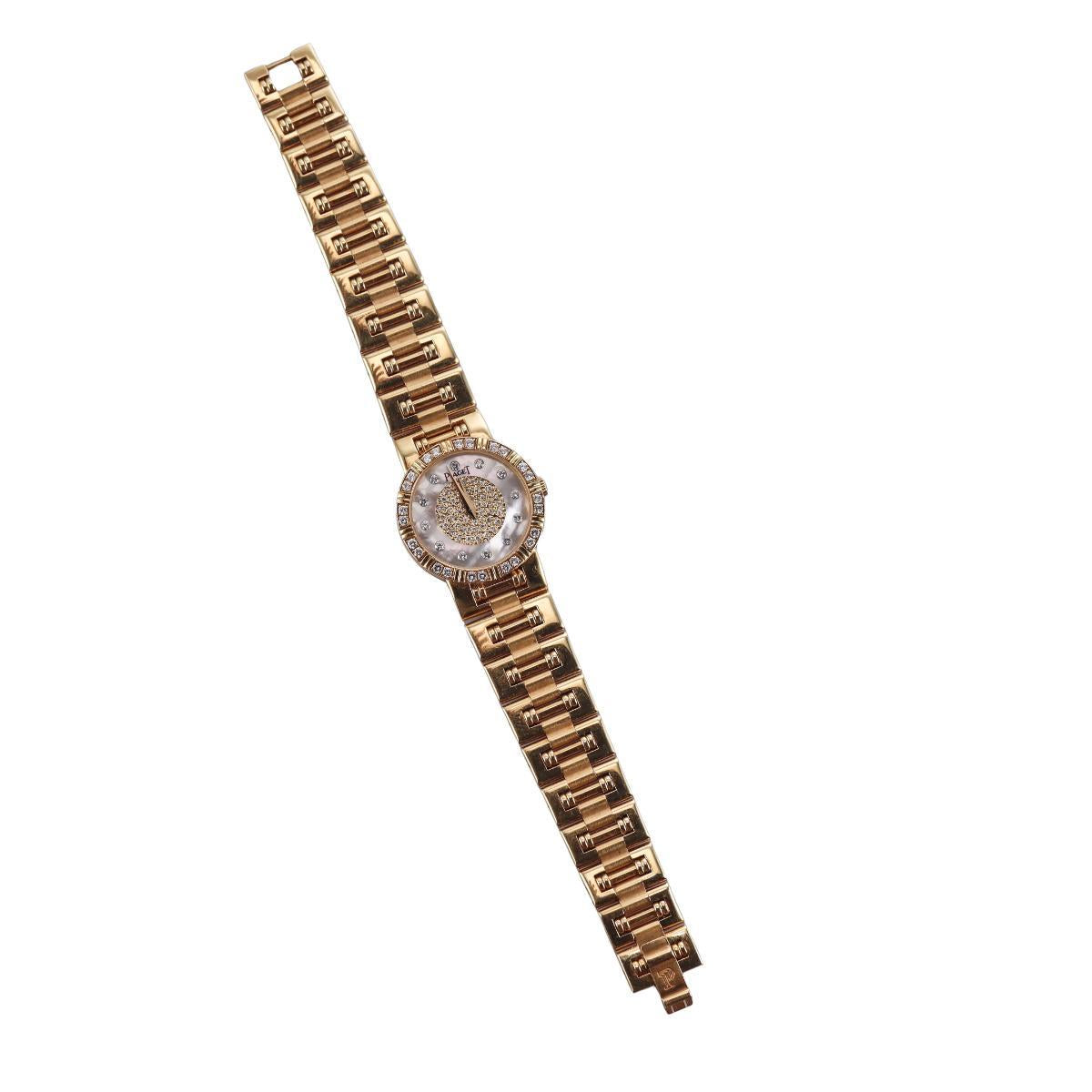Piaget Dancer 18k Yellow Gold Diamond MOP Quartz Ladies Watch 80564 K 81
