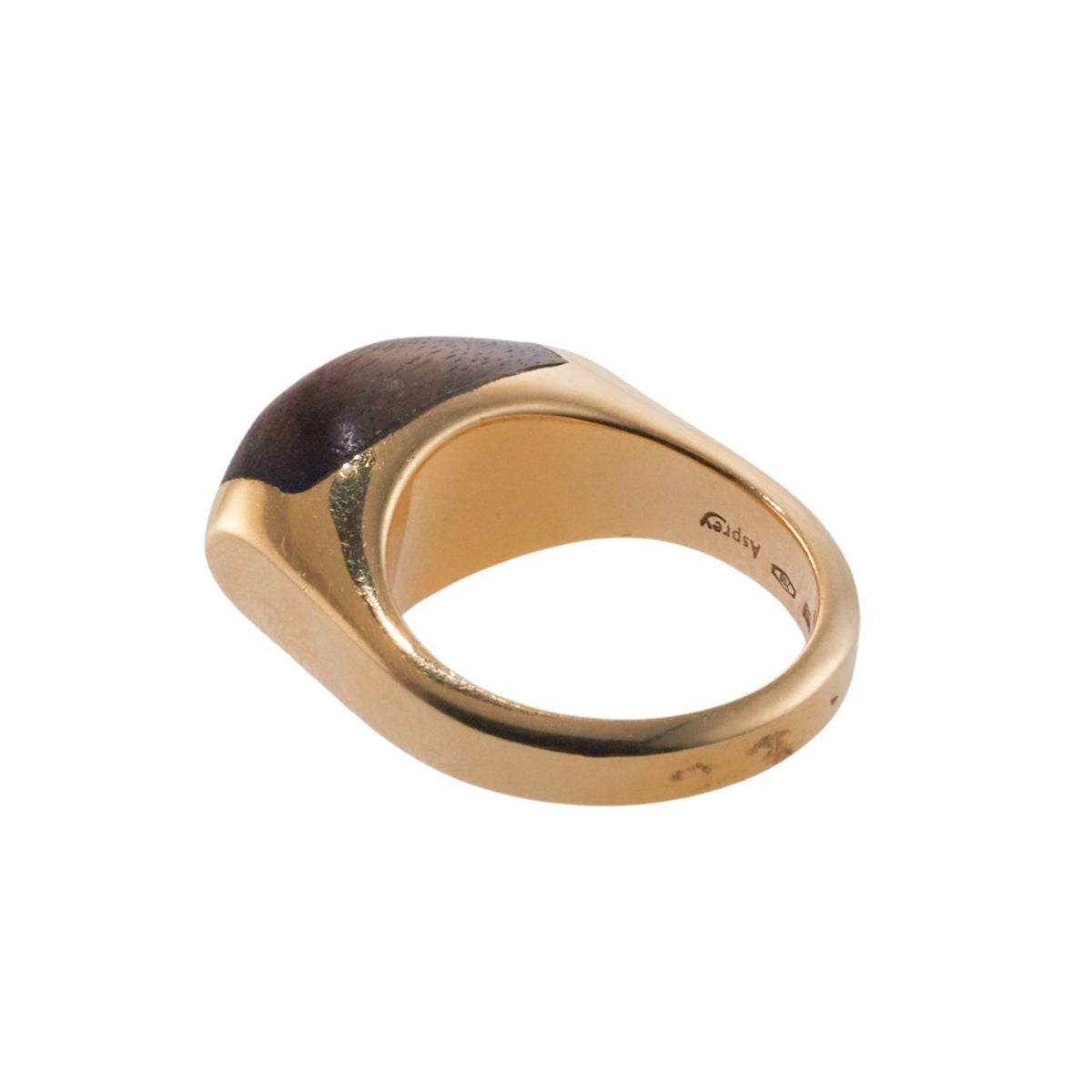Asprey Wood Gold Ring