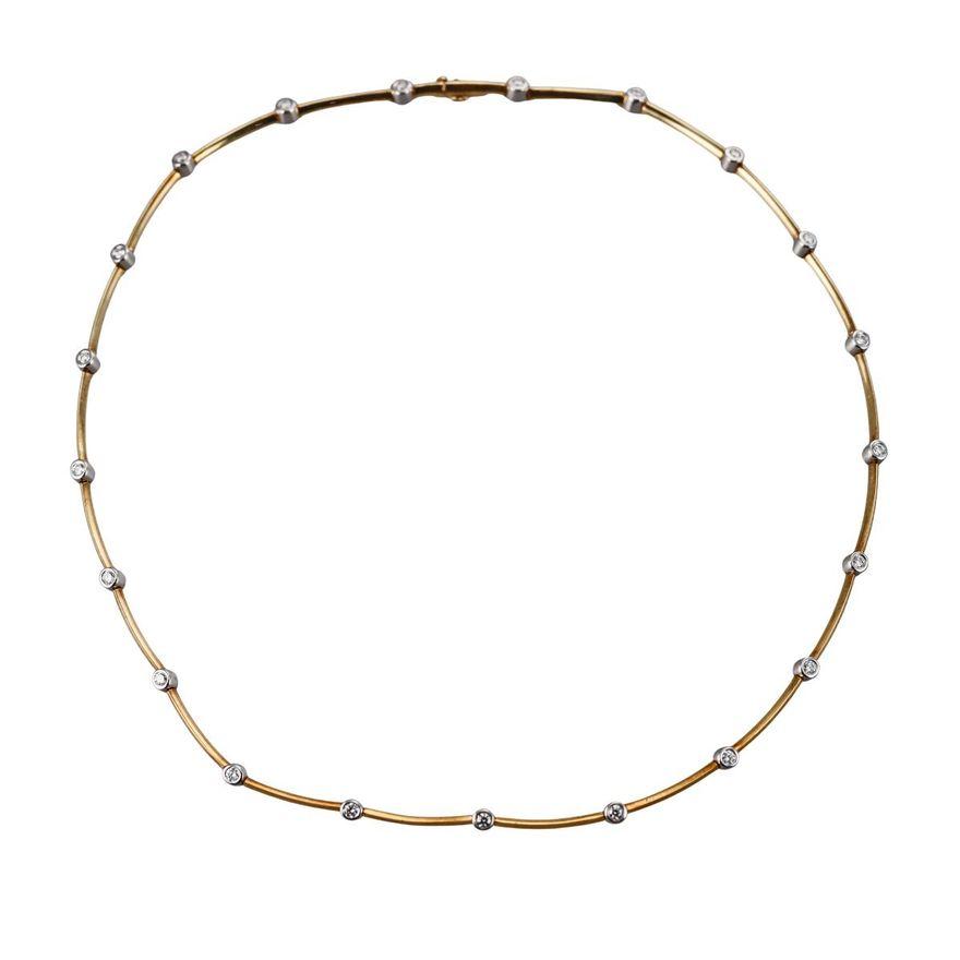 Tiffany & Co Etoile Platinum Gold Diamond Necklace