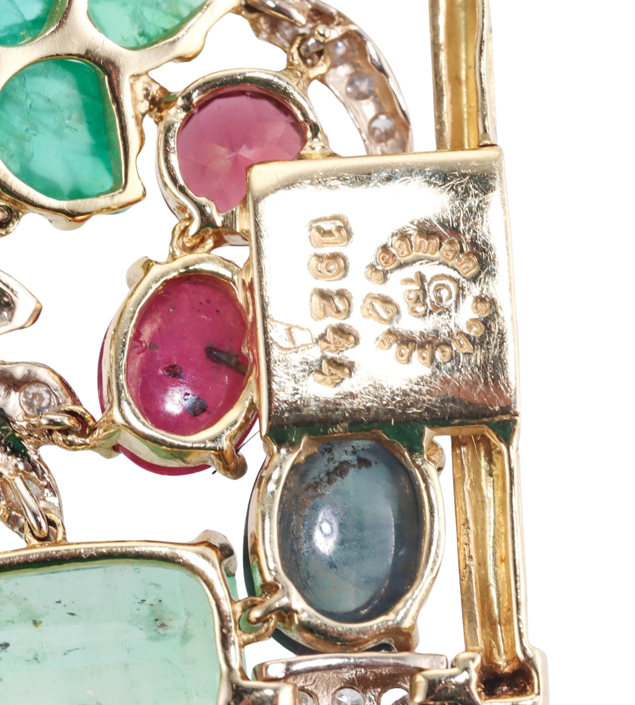 Seaman Schepps Garden Tutti Frutti Diamond Emerald Sapphire Ruby Bracelet