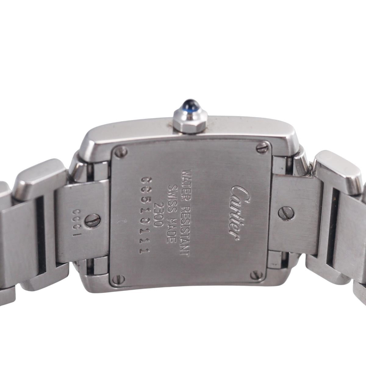 Cartier Tank Francaise Stainless Steel Quartz Ladies Watch 2300