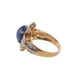 Gold Diamond Sapphire Cocktail Ring