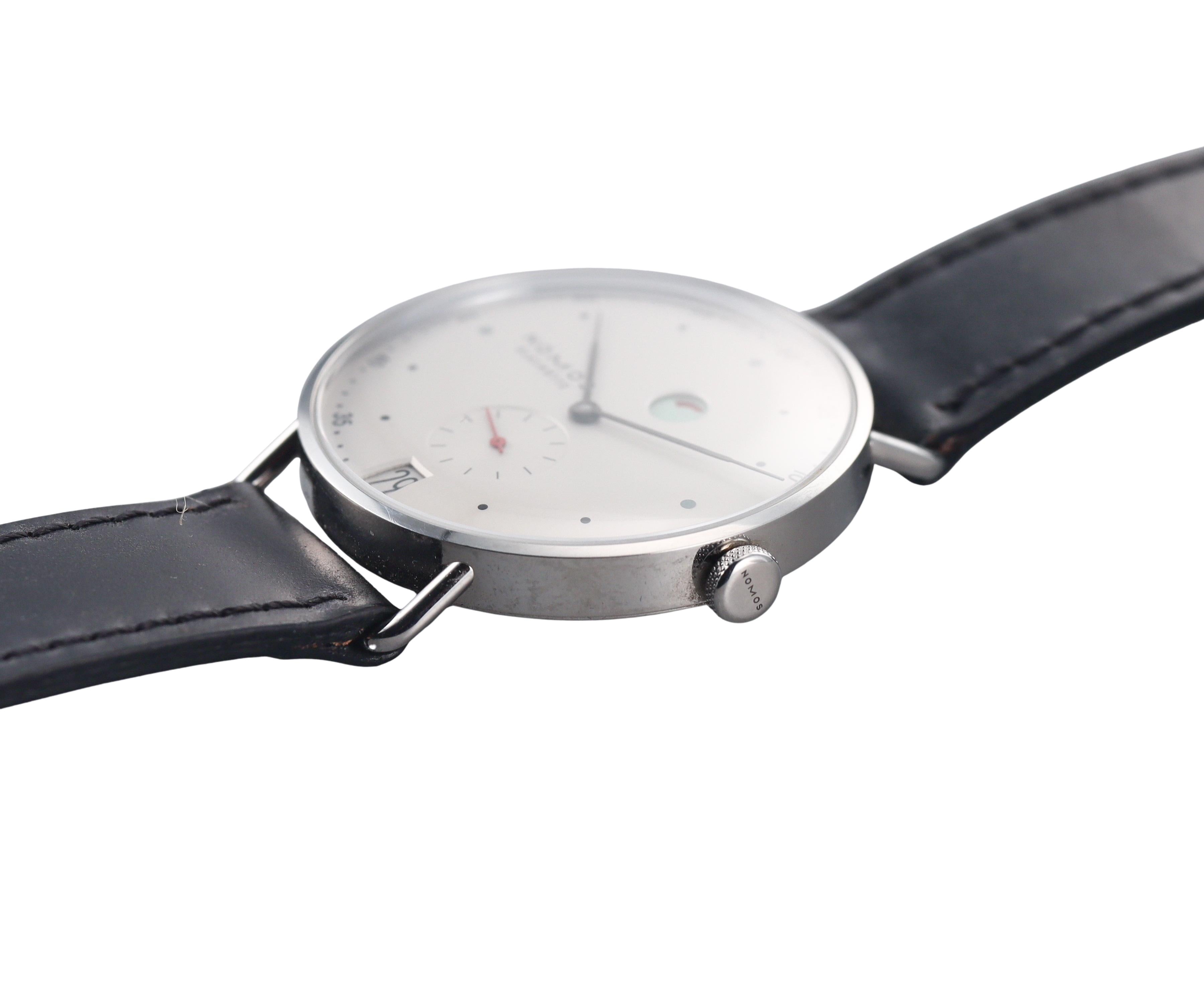 Nomos Glashutte Metro 1101 Datum Gangreserve 37mm Watch