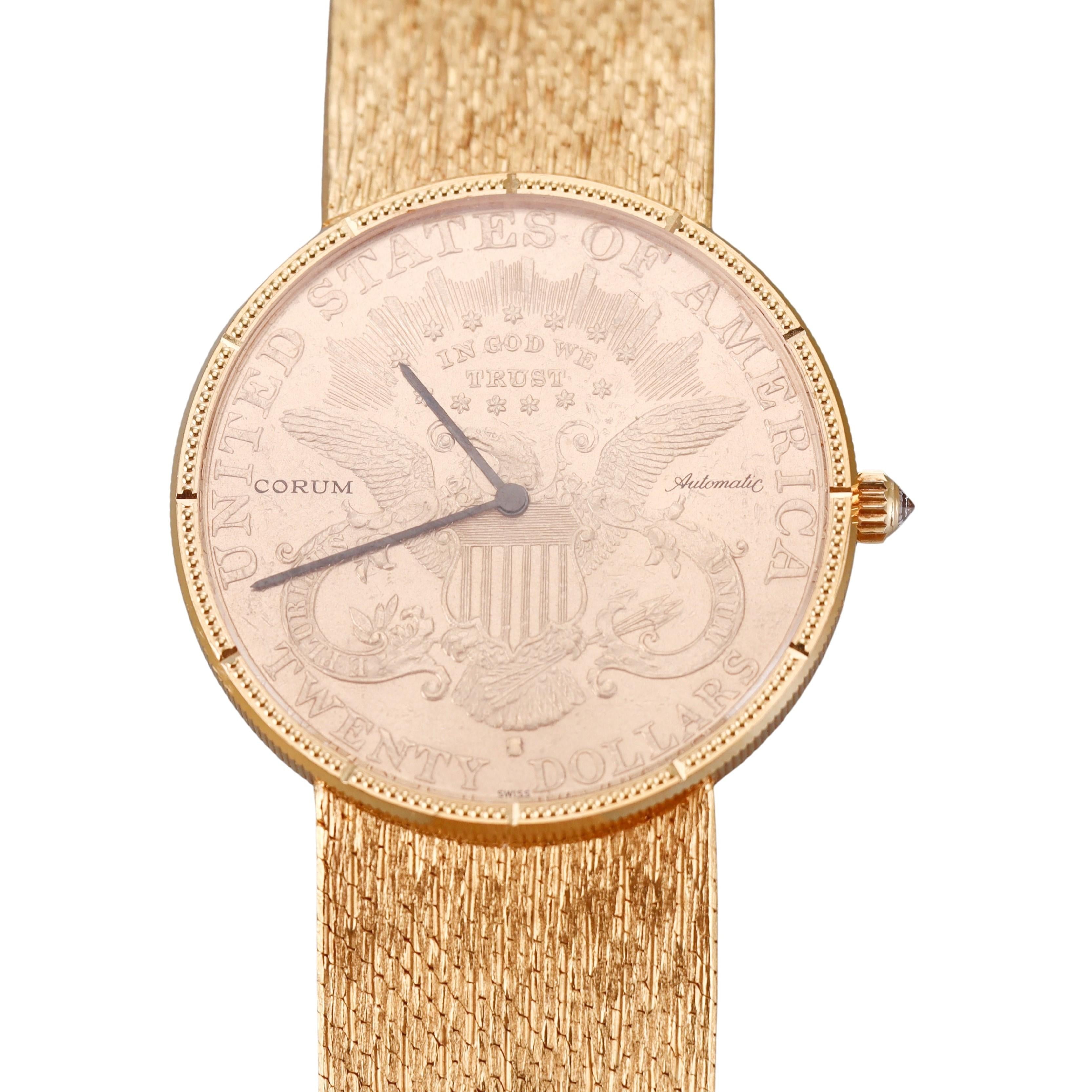 Vintage Corum $20 Gold Coin Double Eagle Automatic Watch