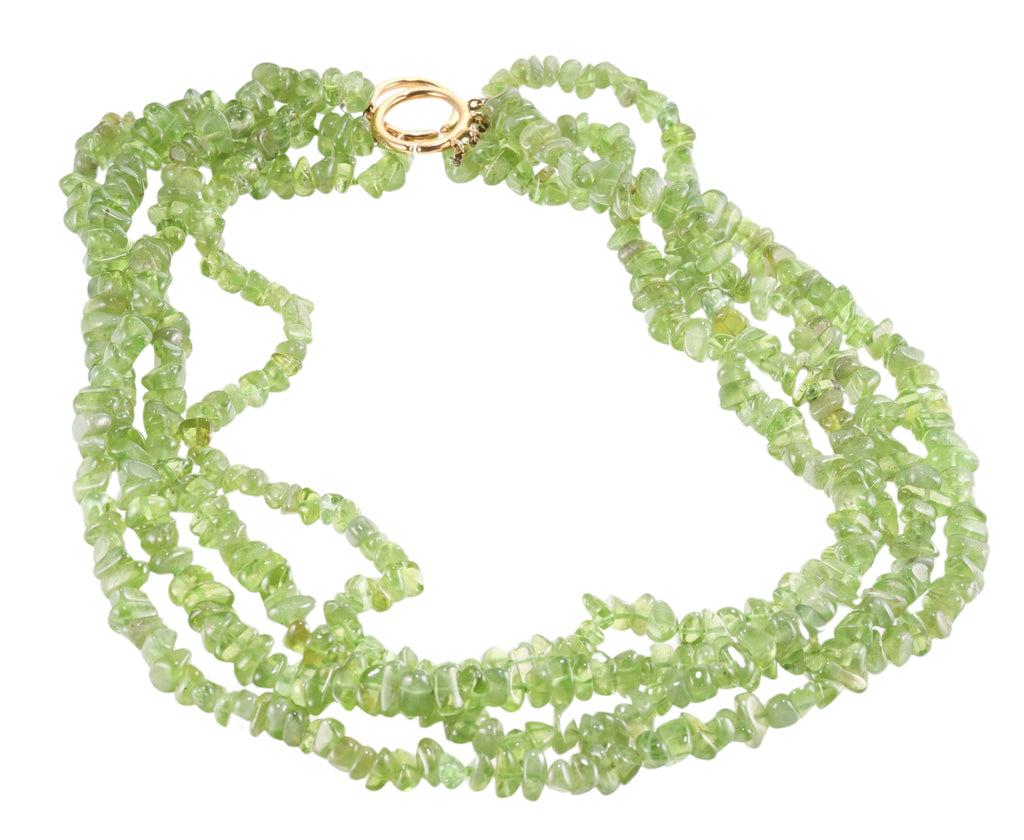 Tiffany & Co Paloma Picasso Peridot Bead Gold Torsade Necklace – Oak Gem