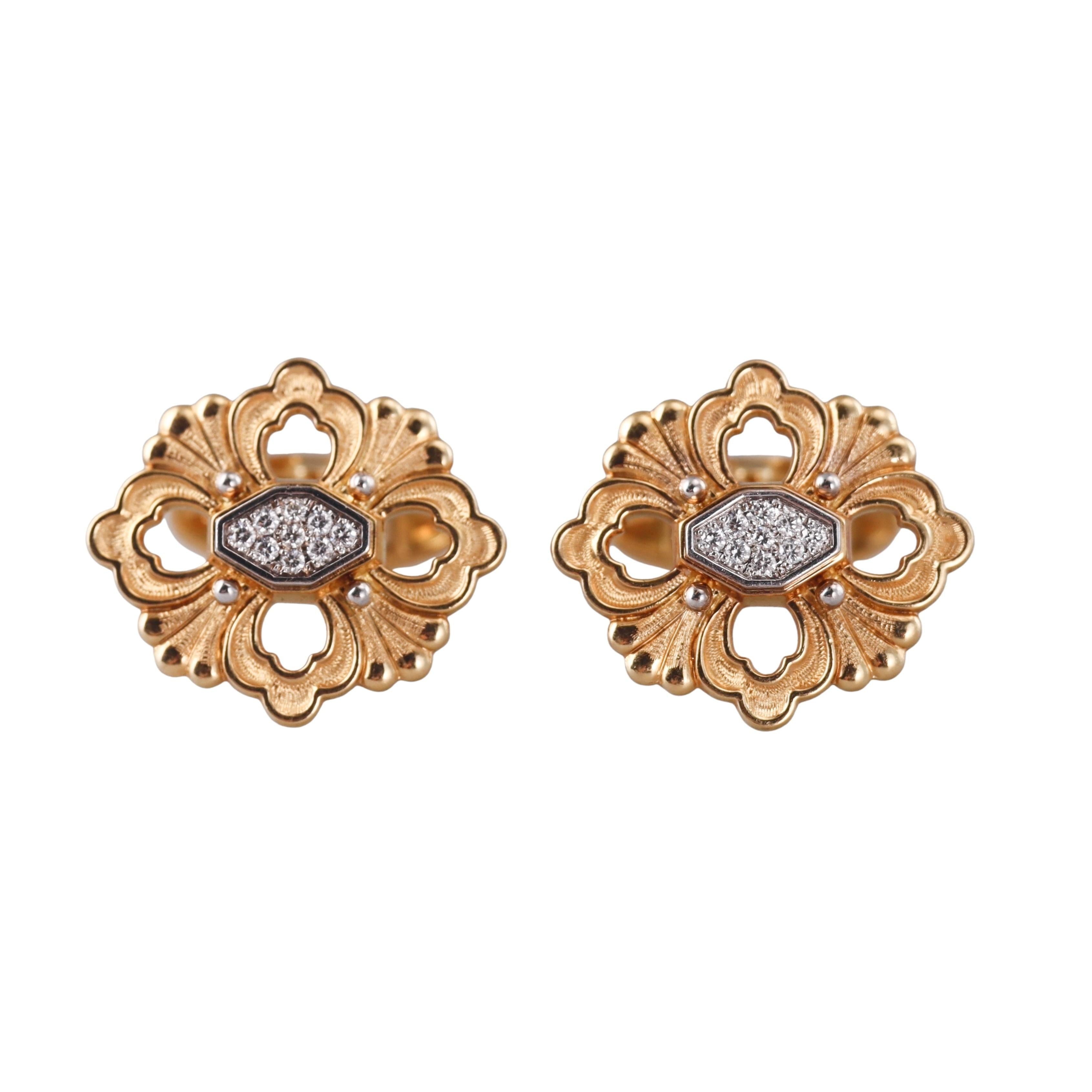 Buccellati Opera Gold Diamond Cufflinks