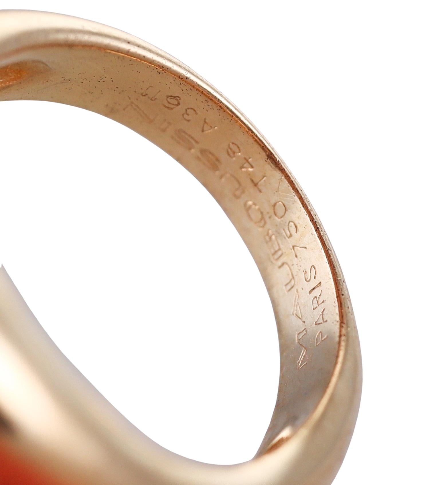 Mauboussin Iolite Mother of Pearl Gypsy Gold Ring