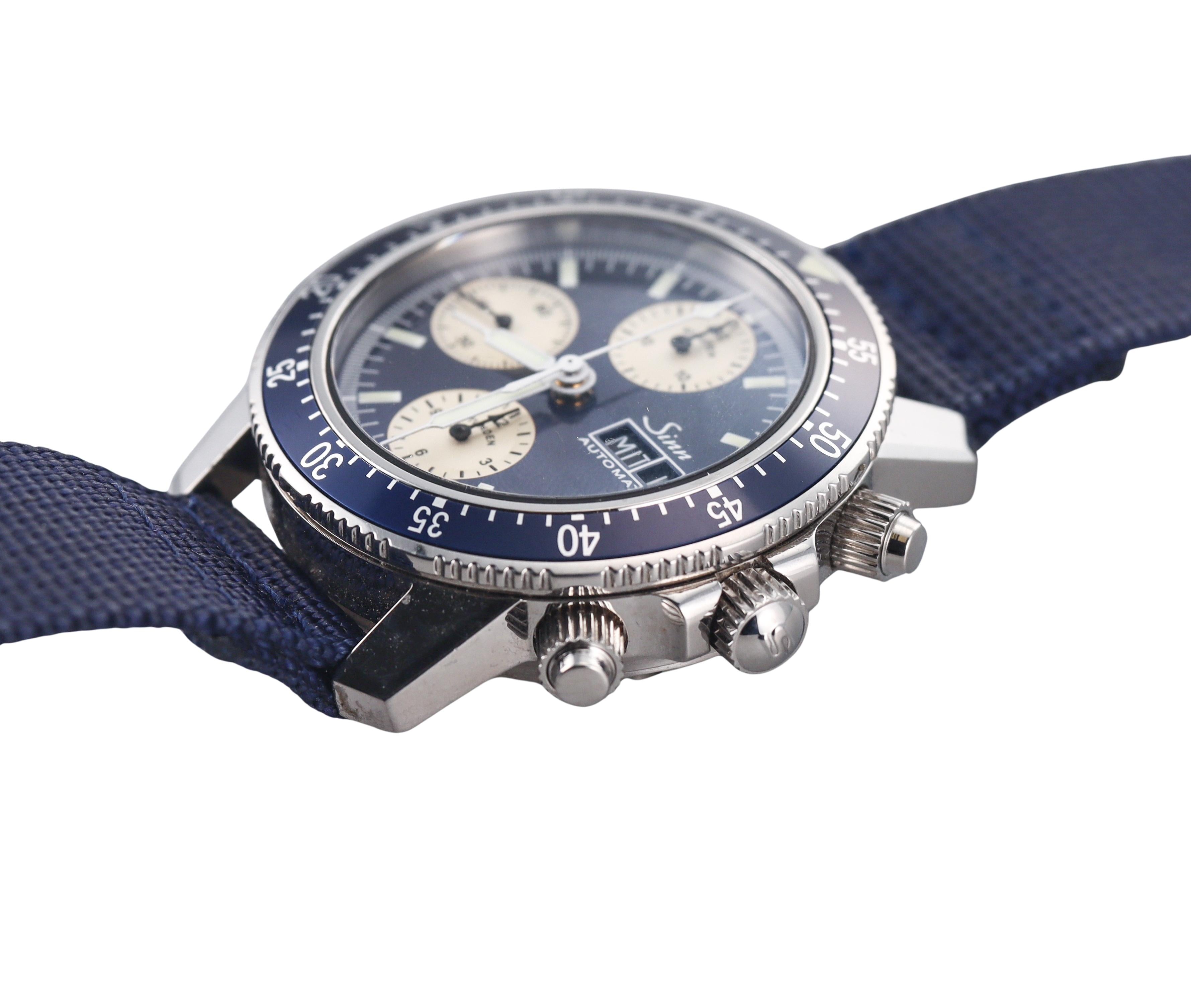 Sinn 103 A SA B Limited Edition Blue Chronograph Classic Pilot Watch