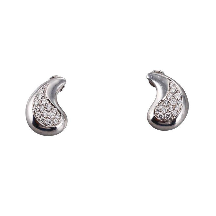 Marina B Gold Diamond Teardrop Earrings