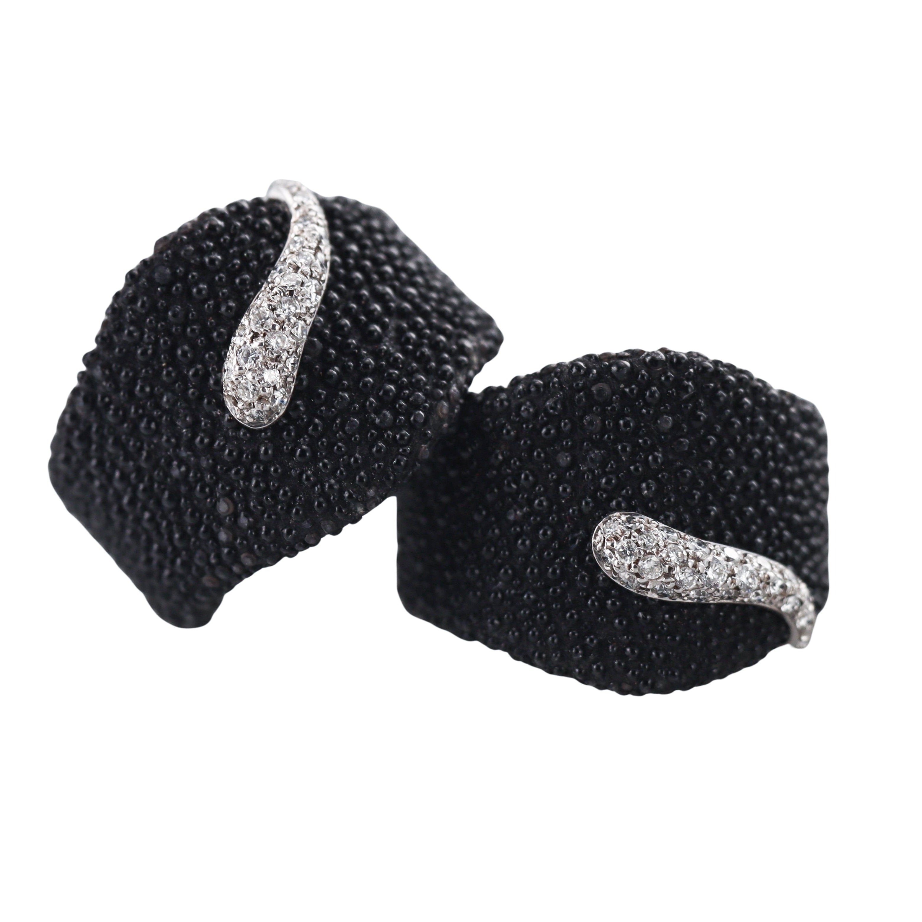 De Grisogono Stingray Diamond Gold Hoop Earrings