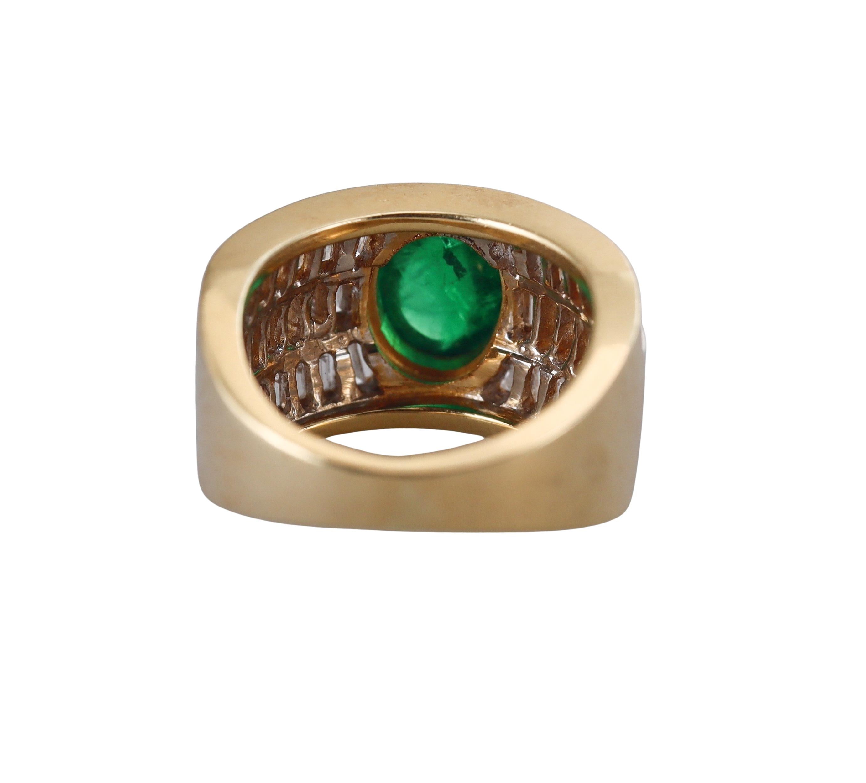 Emerald Diamond Gold Ring