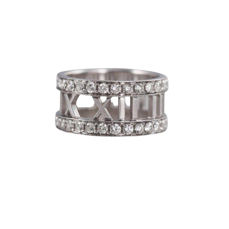 Tiffany & Co Atlas 18k Gold Diamond Band Ring