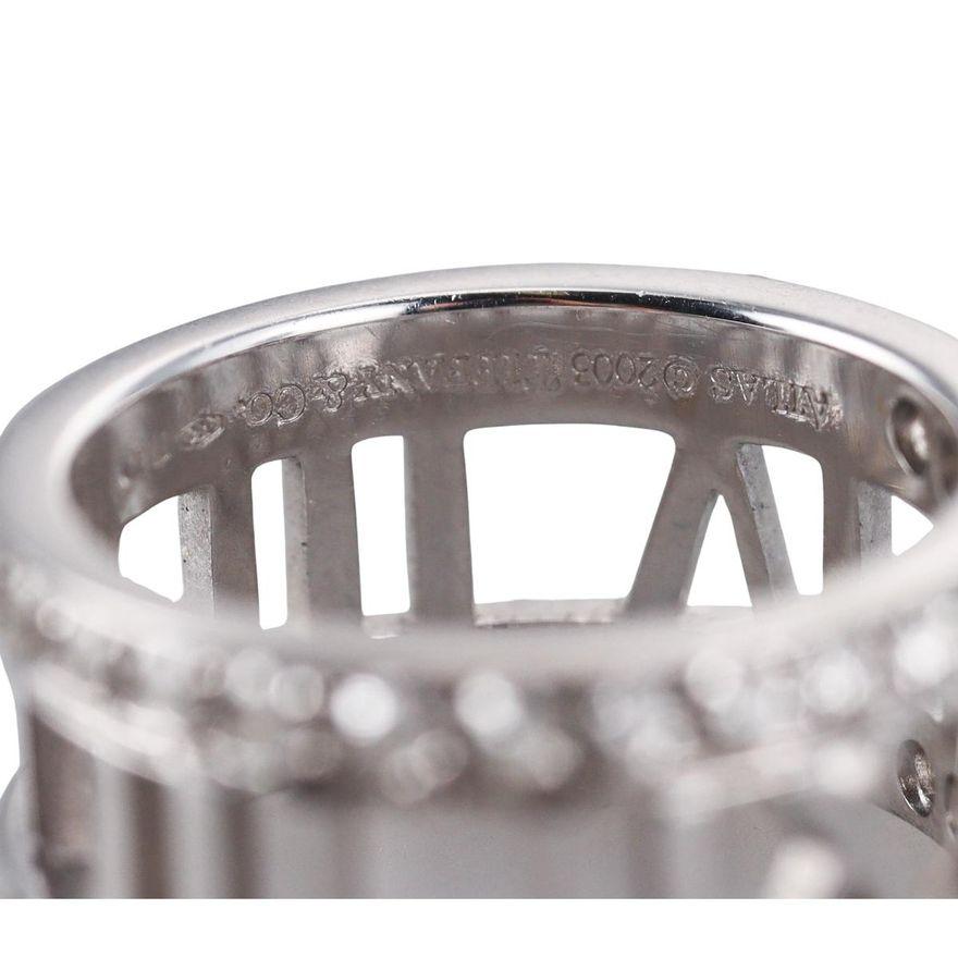 Tiffany & Co Atlas 18k Gold Diamond Band Ring