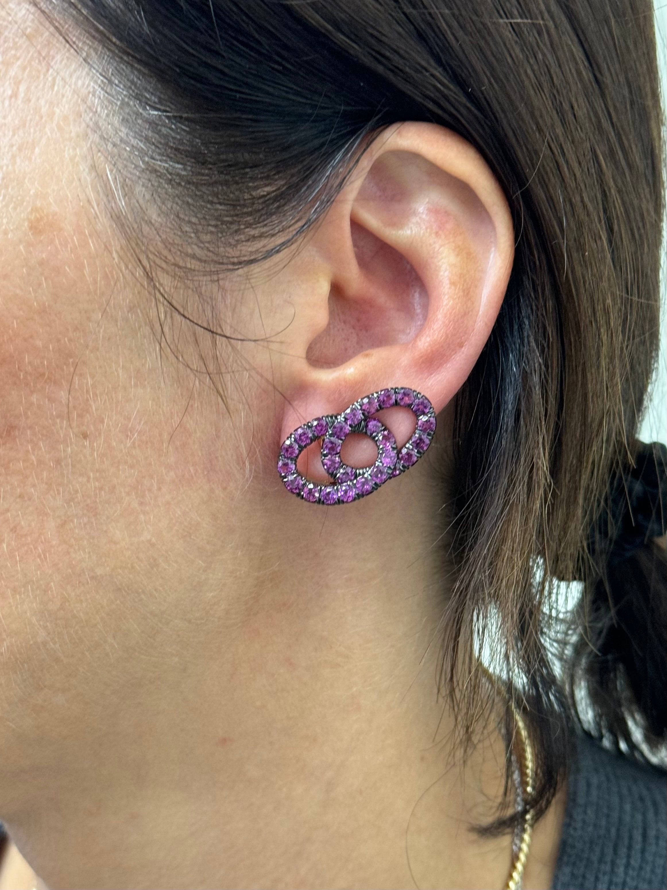 Pomellato Tango Pink Sapphire Gold Gold Earrings
