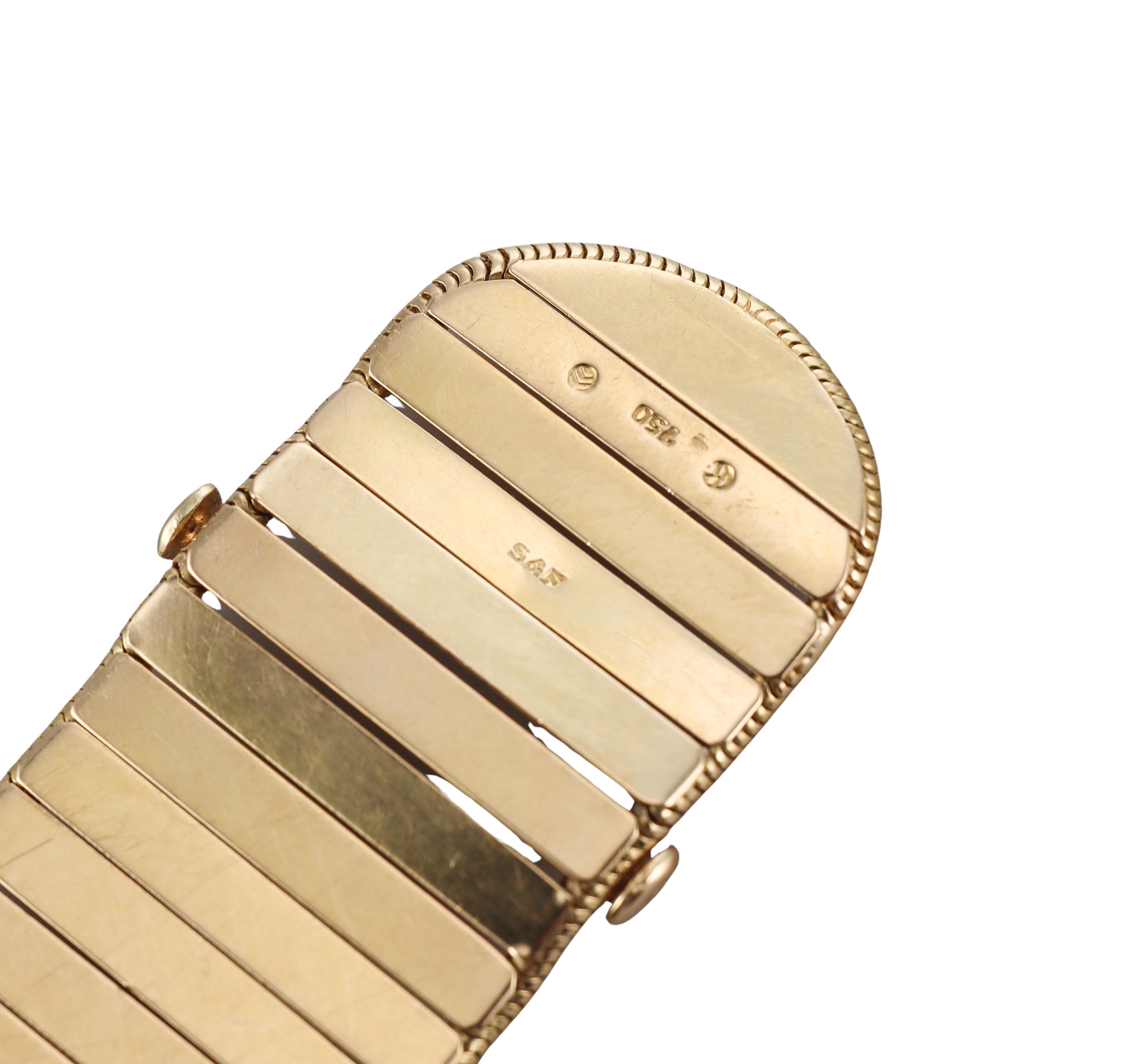 Spritzer & Fuhrmann Retro Diamond Ruby Gold Buckle Bracelet