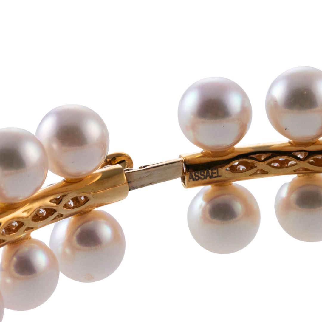 Assael Forever Pearl Gold Bangle Bracelet