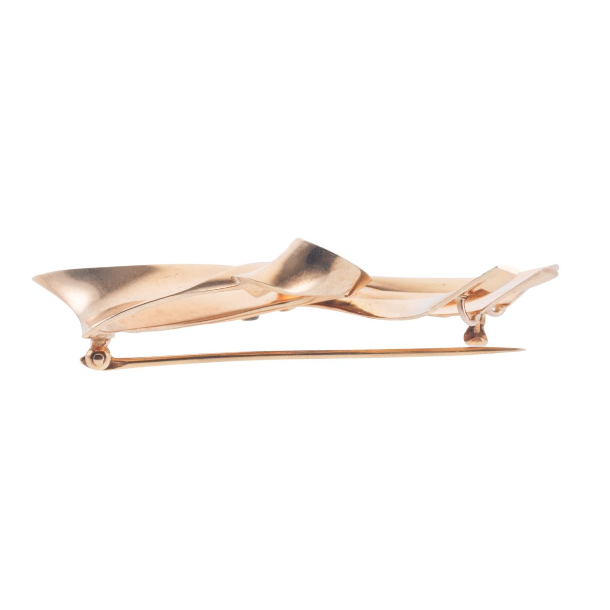 Trabert & Hoeffer Reflection Retro Gold Sapphire Ruby Brooch