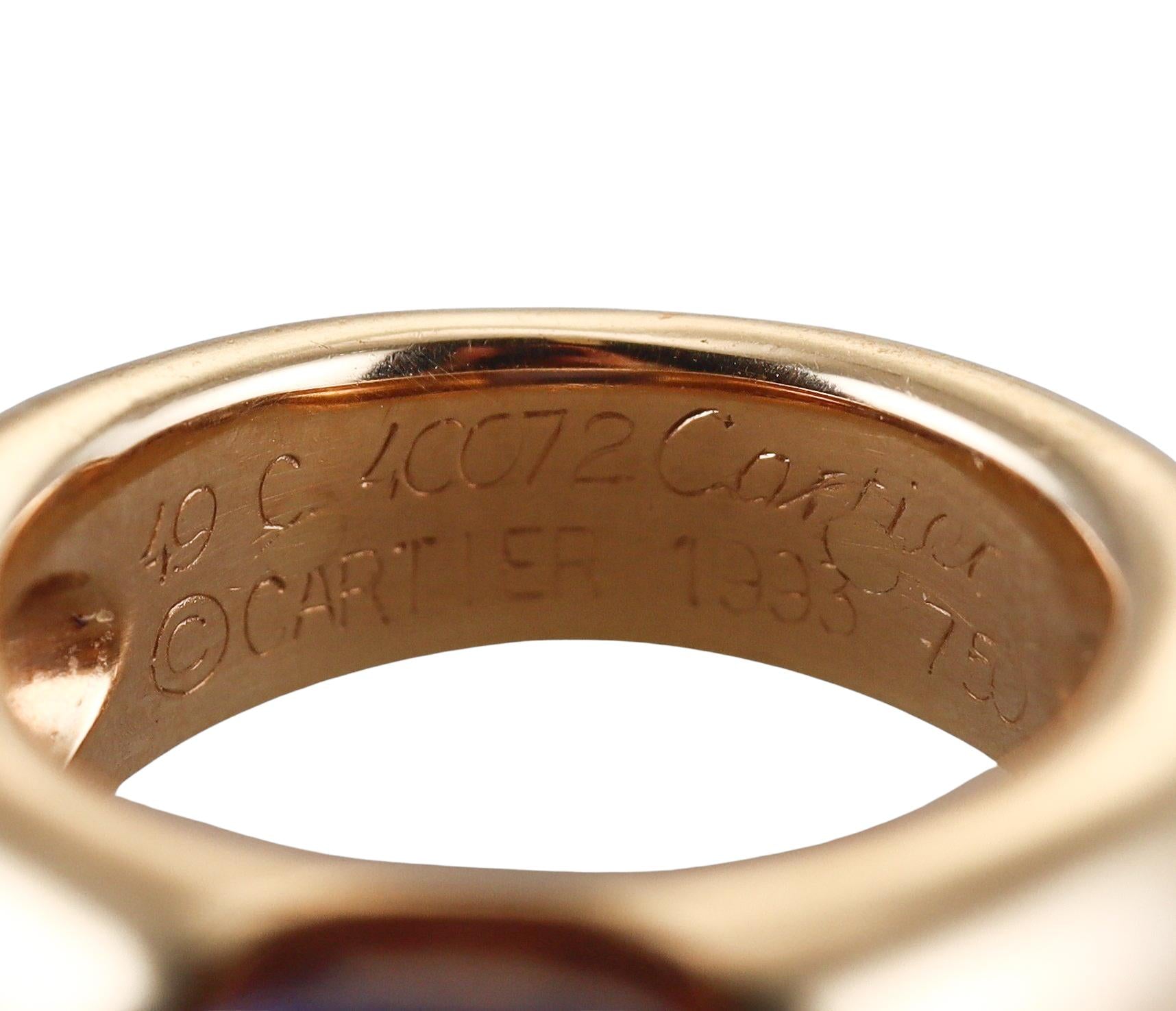 Cartier Ellipse Iolite Gold Ring