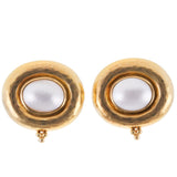 Elizabeth Gage Mabe Pearl Gold Earrings