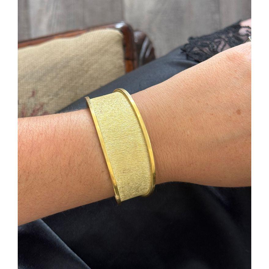 Vintage Cartier Gold Textured Cuff Bracelet