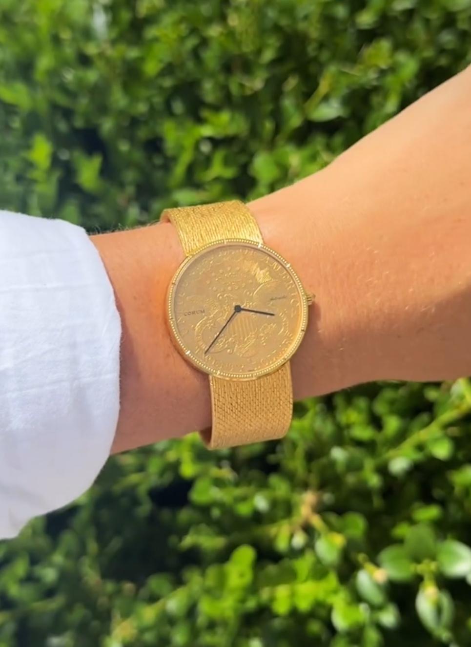 Vintage Corum $20 Gold Coin Double Eagle Automatic Watch