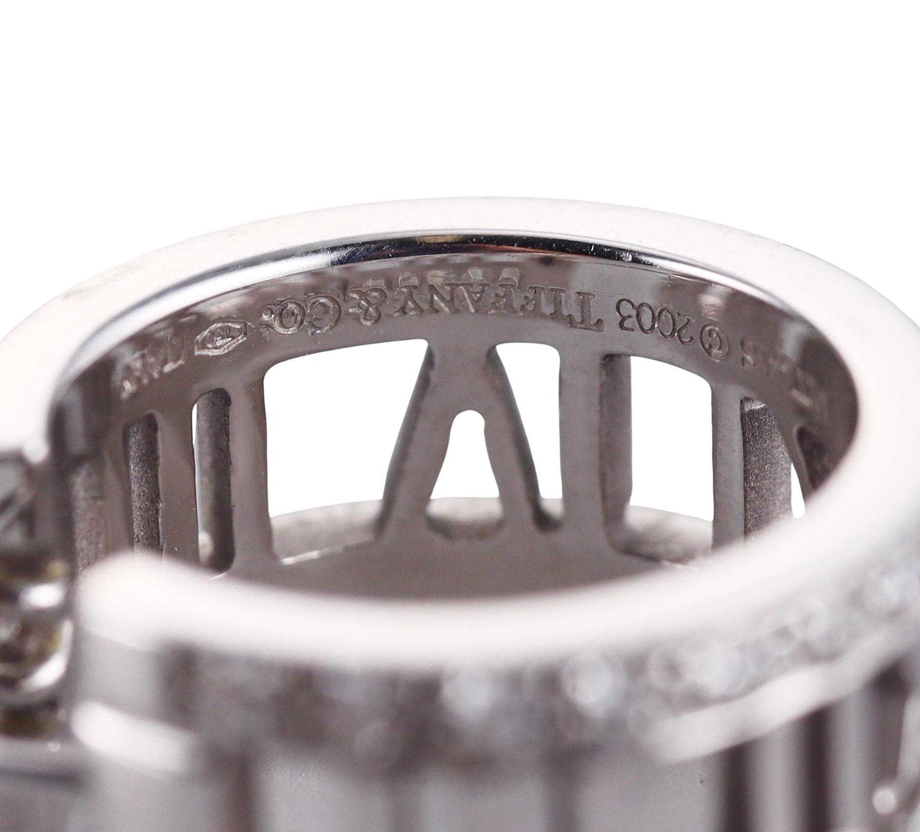 Tiffany & Co Atlas Gold Diamond Hoop Earrings