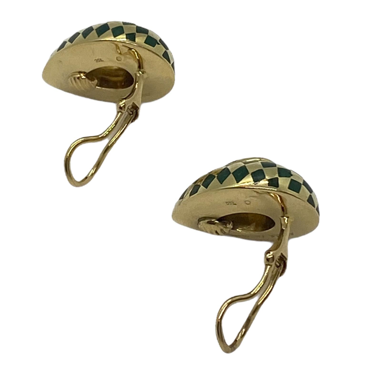 Angela Cummings 18k Gold Aventurine Topaz Teardrop Earrings