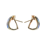 Asch Grossbardt Inlay Onyx Opal Diamond Gold Earrings