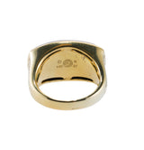 Asch Grossbardt Inlay Tiger's Eye Onyx Diamond Gold Ring