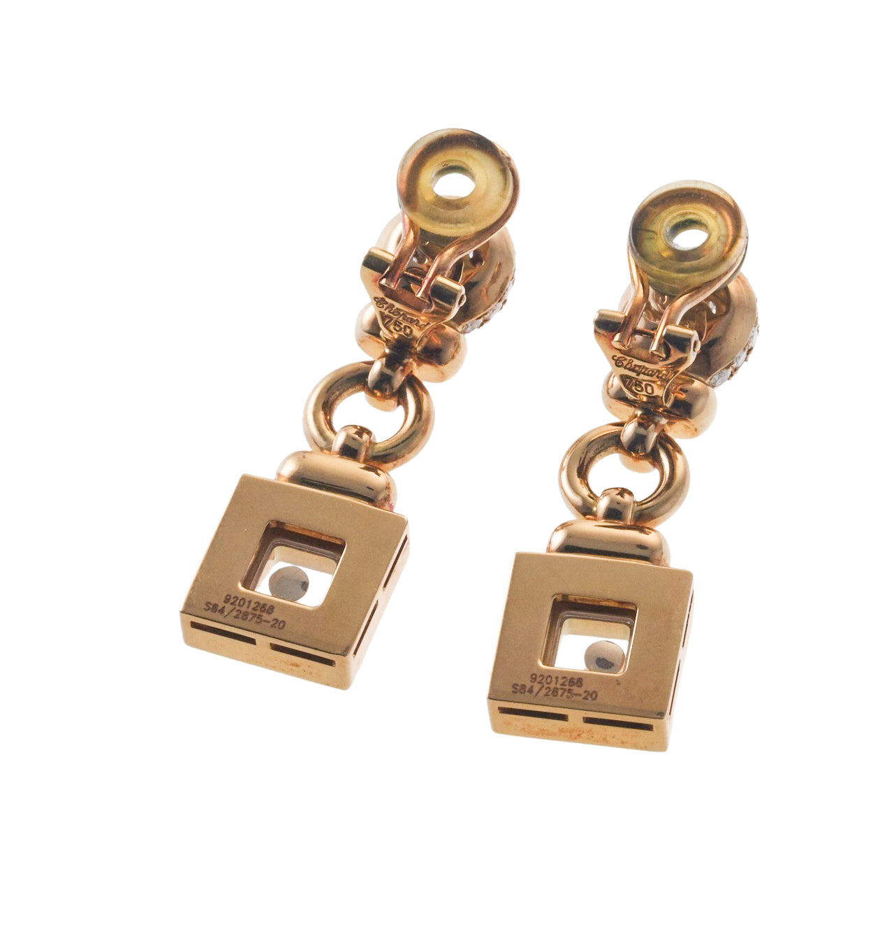 Chopard Happy Diamonds Gold Drop Earrings