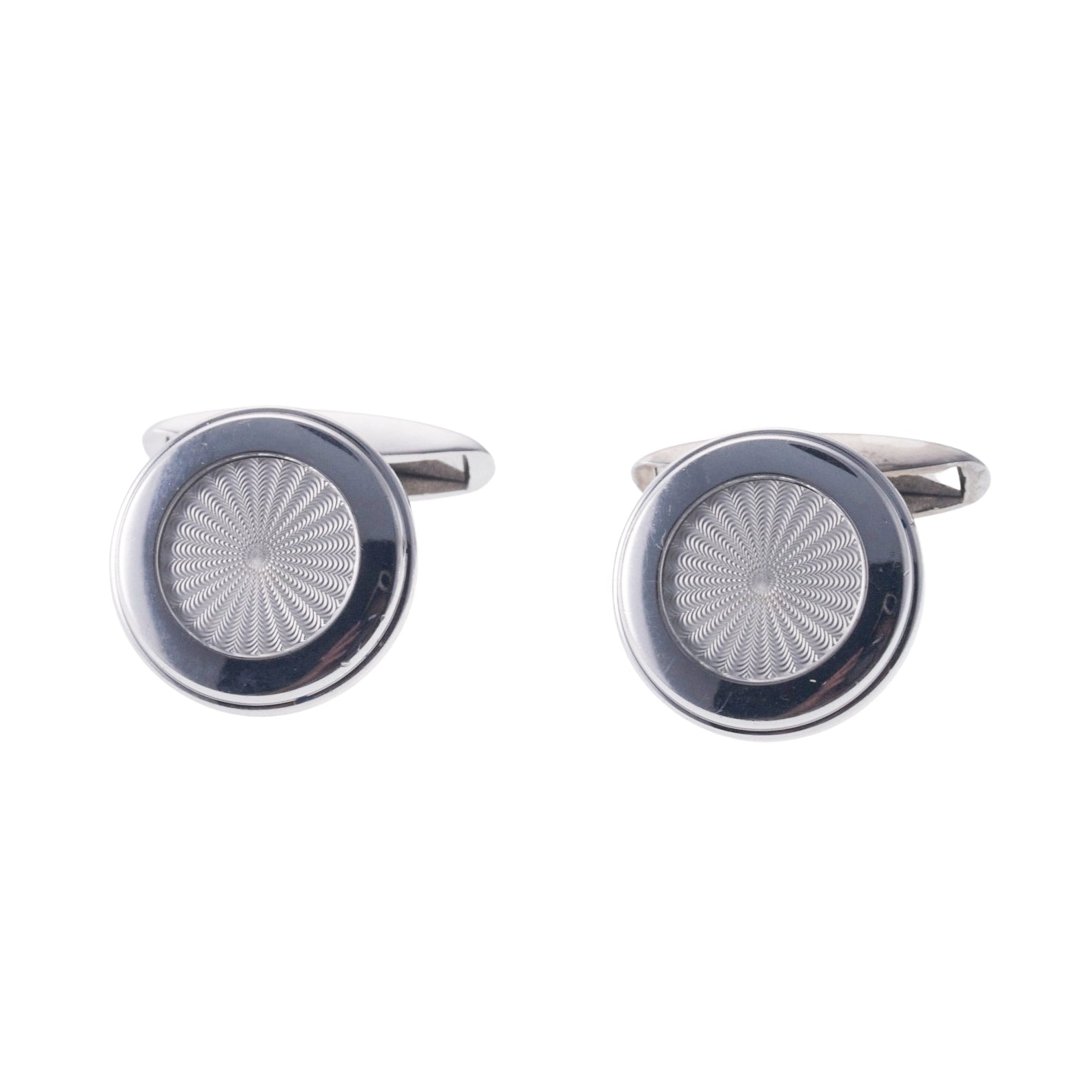 Chopard Guilloche White Gold Cufflinks