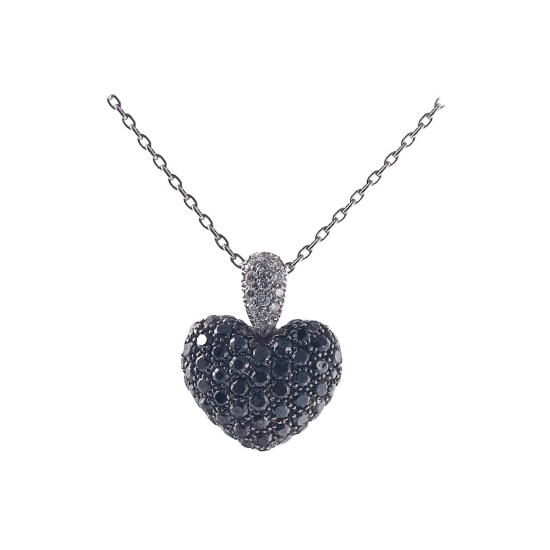 Yes, Please! Womens Diamond Accent Mined White Diamond Sterling Silver Heart  Pendant Necklace - JCPenney