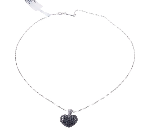 Chopard Black Diamond Heart Gold Pendant Necklace