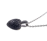 Chopard Black Diamond Heart Gold Pendant Necklace