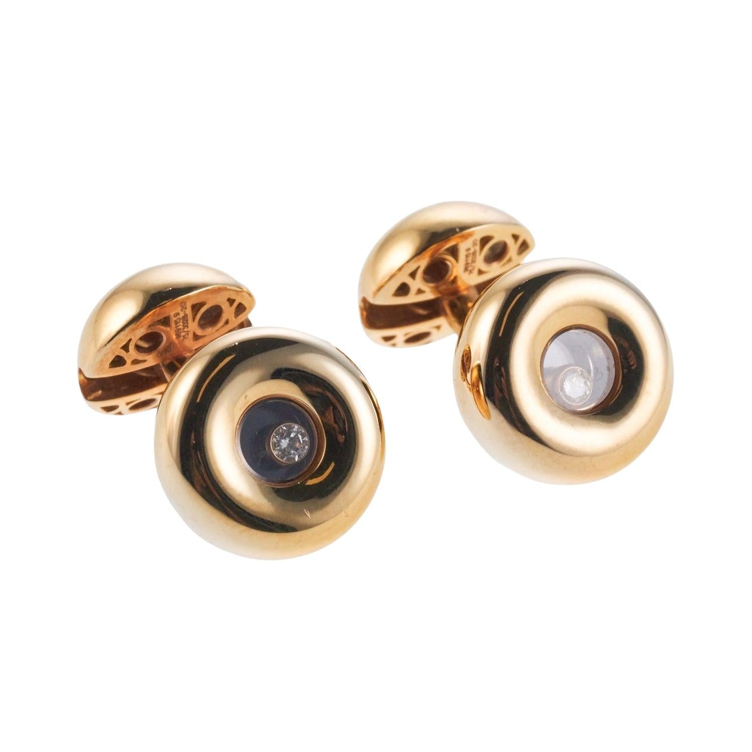 Chopard Happy Diamonds Yellow Gold Cufflinks